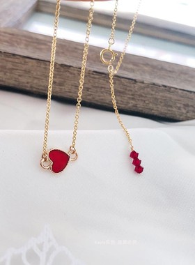 儿童亲子款包金定做锁骨链送闺蜜