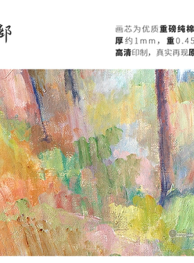 高清微喷纯棉油画布橙湖精品定制