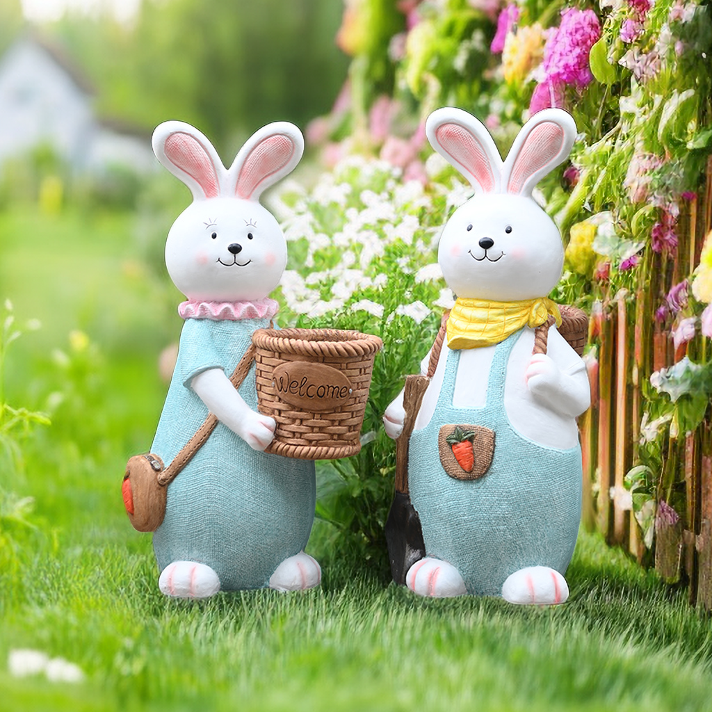 花园庭院摆件创意兔子摆件户外装饰动物花盆幼儿园植物角创意阳台,淘宝优惠券,粉丝福利购,淘宝优惠卷