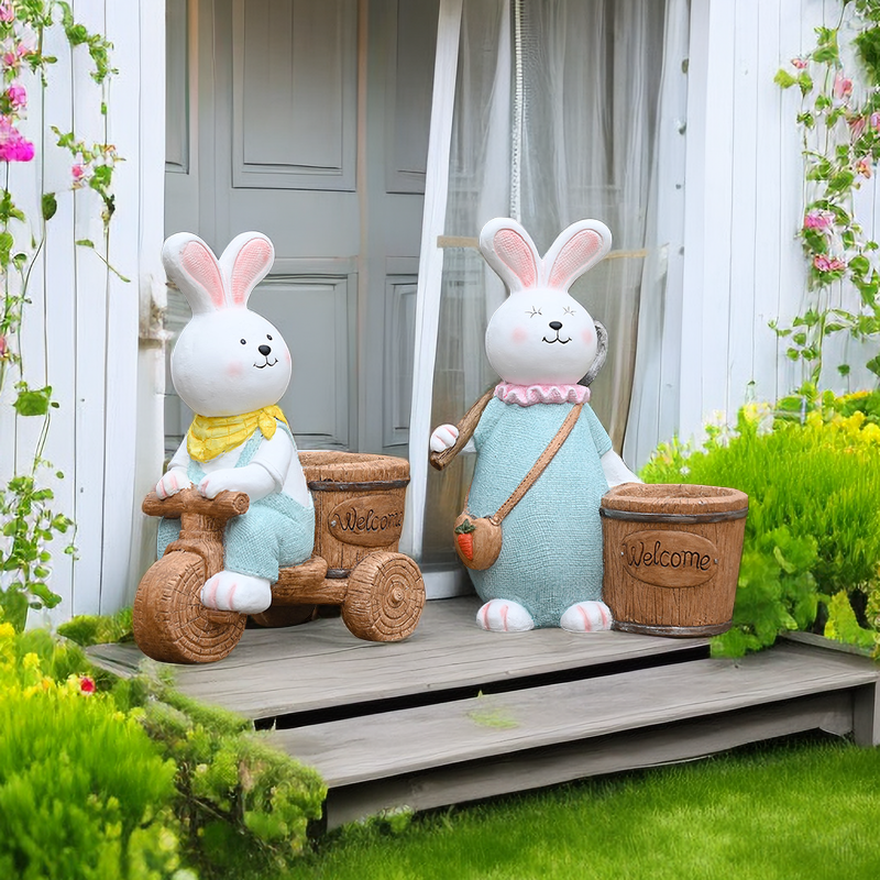 花园庭院摆件创意兔子摆件户外装饰动物花盆幼儿园植物角创意阳台,淘宝优惠券,粉丝福利购,淘宝优惠卷
