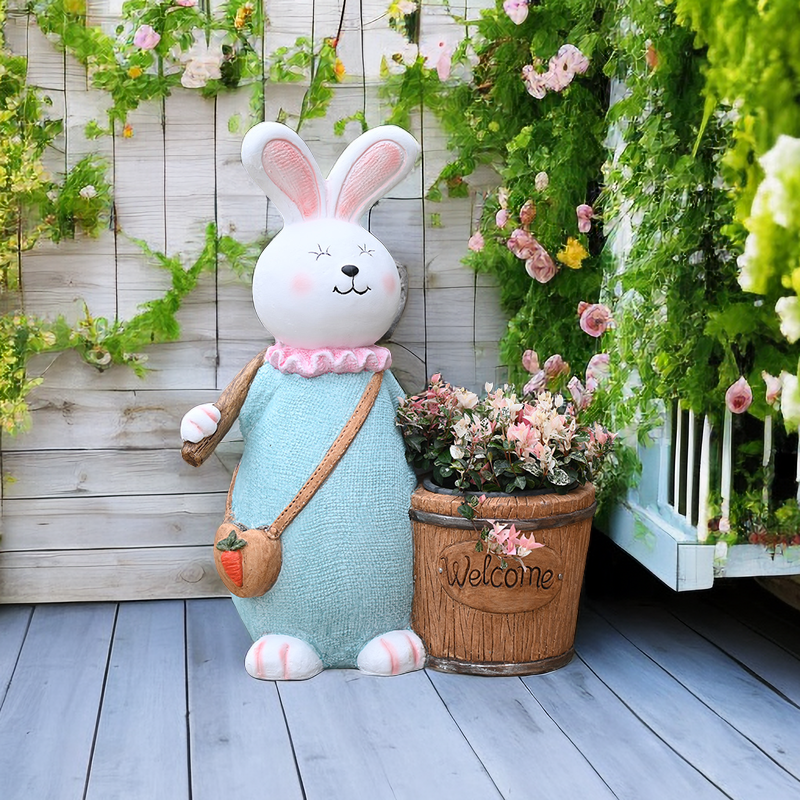 花园庭院摆件创意兔子摆件户外装饰动物花盆幼儿园植物角创意阳台,淘宝优惠券,粉丝福利购,淘宝优惠卷