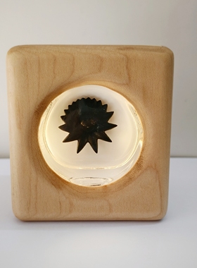 手工制作枫木实木摆件音乐节奏灯毒液礼物磁流体拾音器