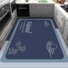 Thickened diatom mud kitchen floor mat that can be cut and wiped