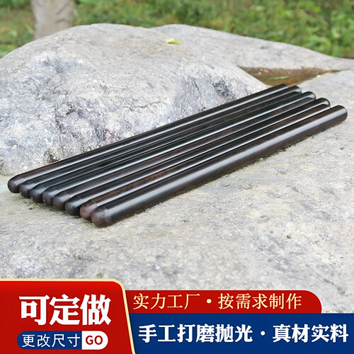 鼓棒乌木耐用打鼓棒鼓槌实木黑檀木排鼓槌乐器成人儿童30cm堂鼓棒 - 图3