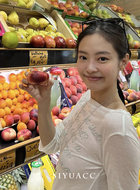 jennie同款金属圆牌吊坠项链配饰