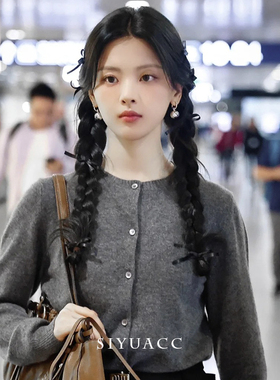 杨超越可爱黑色蝴蝶结小发夹头饰