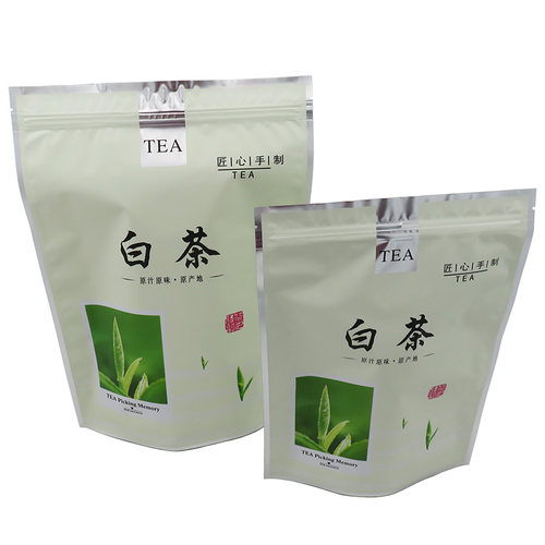 安吉特产白茶袋茶叶包装袋礼品袋125~500克装铝箔袋带自封口100个 - 图3