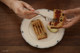 Flat plate blue and white Chinese style ceramic tableware