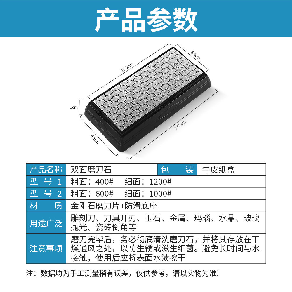 金刚砂快速开刃口神器蜂窝状带底座防滑双面磨刀器菜刀具磨石粗细,淘宝优惠券,粉丝福利购,淘宝优惠卷