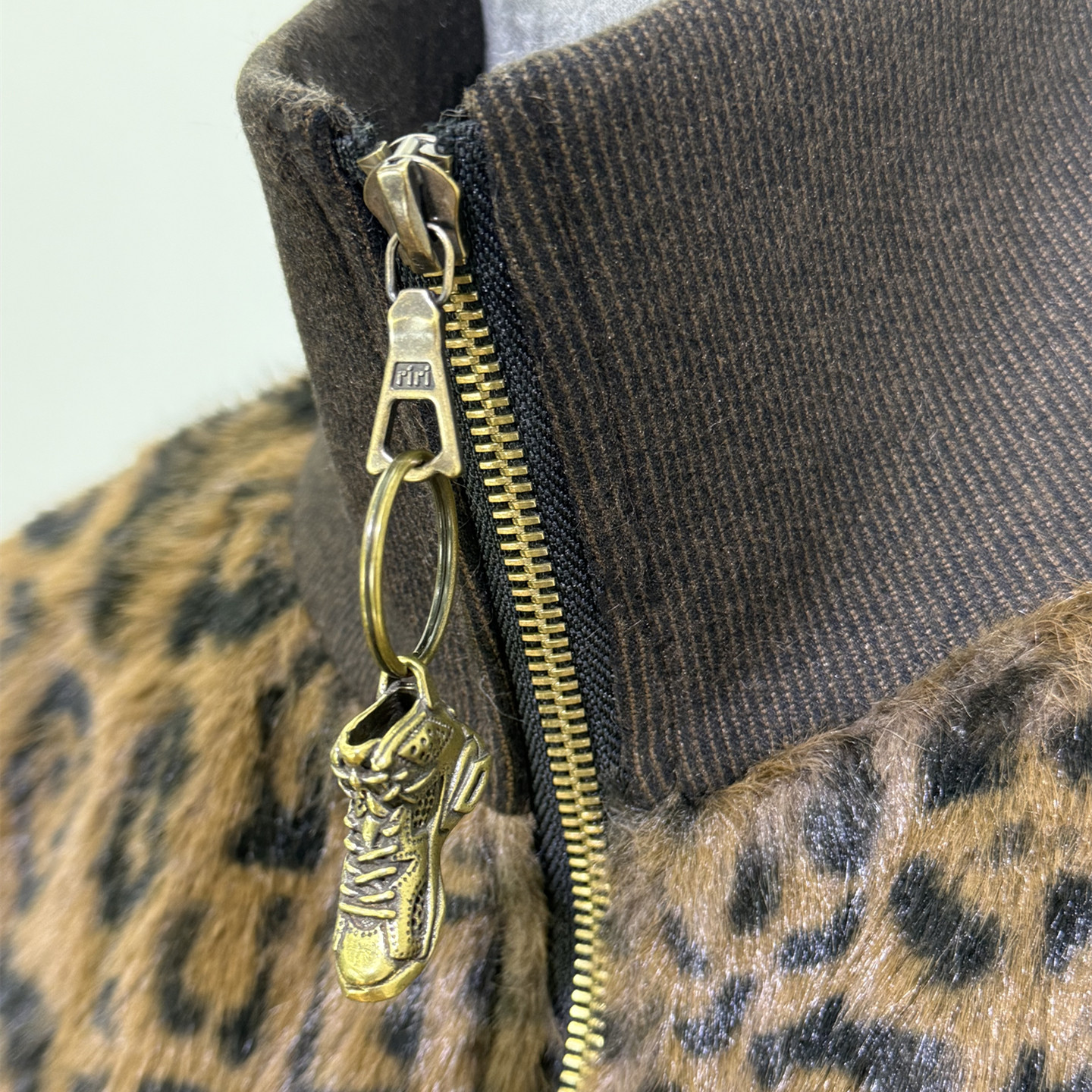 时着春季躁动男士豹纹科技皮草夹克街头嘻哈免烫高街外套riir拉链,淘宝优惠券,粉丝福利购,淘宝优惠卷