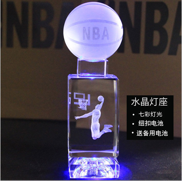 水晶篮足球模型摆件创意男生生日礼品毕业季送同学高考礼物纪念品