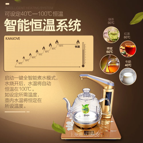 金灶G7全智能上水电热水壶玻璃家用一体煮茶壶自动抽水茶炉烧水壶 - 图1