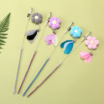 Teasing Cat Stick Plush Combo Feather Bell Catwalk Cat Toy Acrylic Cat Fairy Teasing Cat With Cat Stick