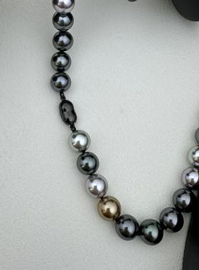 大溪地莫兰迪混彩人造海水珍珠