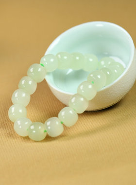 天然玉石阿富汗猫眼老型珠手链