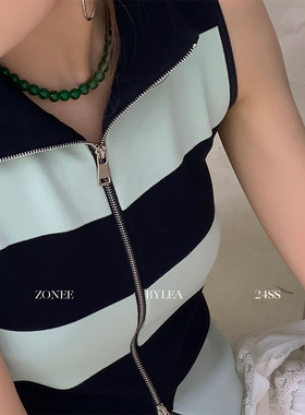 ZONEE 高贵时髦轻松拿捏！天然墨绿色珠珠项链