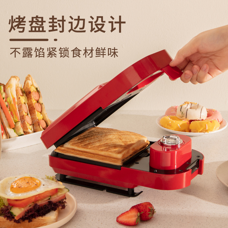 日本亿德浦三明治早餐机多功能家用小型轻食神器吐司华夫饼烤面包-图0