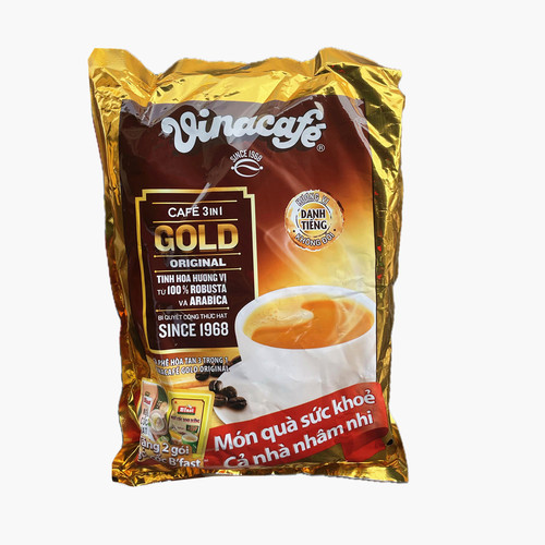越南vinacafe金装威拿咖啡三合一速溶咖啡特浓加浓型480g独立包装 - 图0