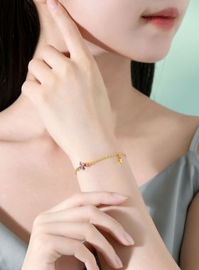 s925足银蝴蝶手链女款小众设计ins风百搭手串送女友爱人生日礼物