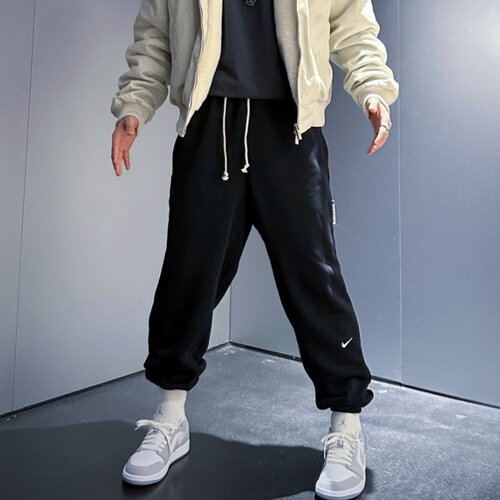 NIKE耐克男子春夏针织毛圈速干运动休闲束脚宽松卫裤长裤 FZ0225 - 图1