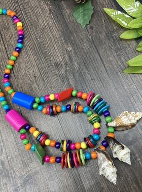 波西米亚风长款贝壳海边度假项链