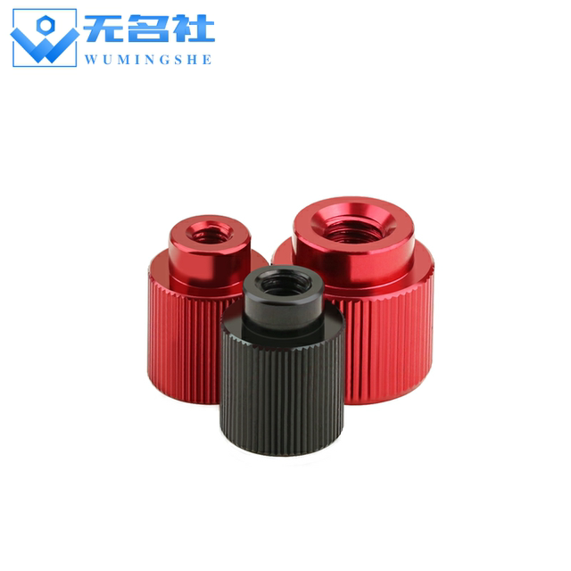 Colored straight lines of aluminum alloy nut inner tooth handle