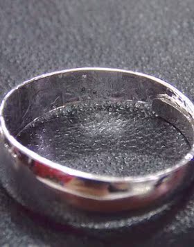 电镀福寿光面可调节戒指