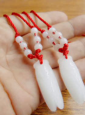 冰蝉吊坠仿白玉金蝉项链知了挂件开运男女情侣宝宝知了项链饰品