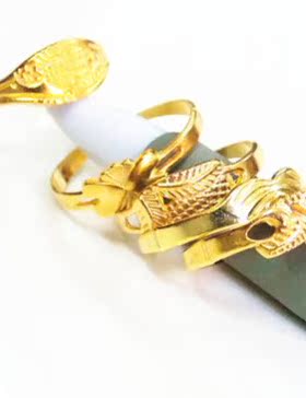 电镀闭口女士跑江湖黄金戒指