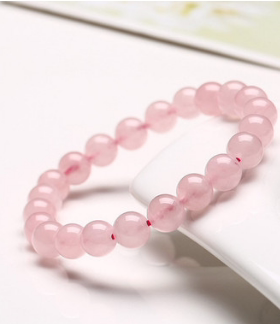 韩版玉髓手链毫米粉水晶时尚饰品