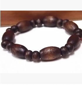 韩版高端大气风木头佛珠手链