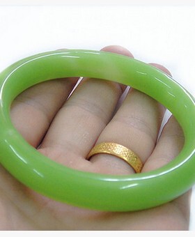 圆条玻璃巴西手镯冰透黄玛瑙