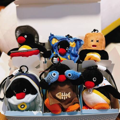 正版PINGU企鹅躲猫猫系列毛绒挂件盲盒潮玩公仔娃娃玩偶礼物周边 - 图1