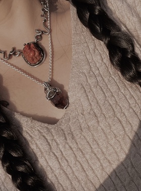 杂露集自制超级七紫水晶权杖吊坠含银链/需定制