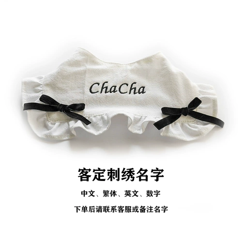 Нагрудник, милый шарф, шейный платок, аксессуар, делается под заказ, с вышивкой