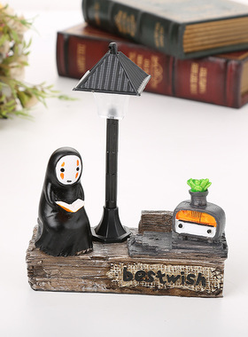 可爱呆萌无脸男树脂小夜灯摆件