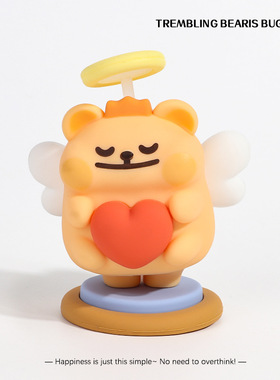 小熊虫颤抖吧系列盲盒公仔摆件