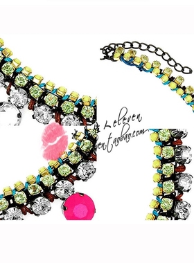 小香风荧光色派对短款项链包邮