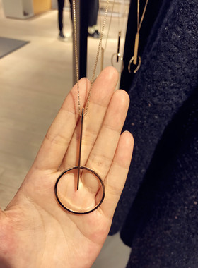 闪亮圆环欧美不规则长款毛衣链