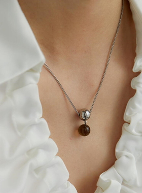 小众清淡冷淡风玻璃锁骨项链