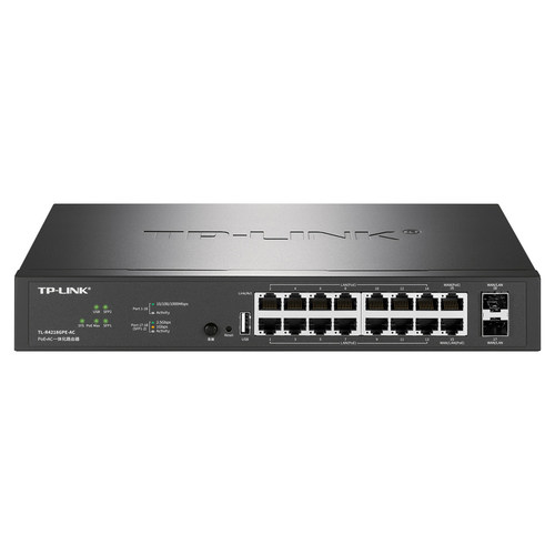 普联TP-LINK 一体有线PoE路由器千兆16口供电230W大功率2个2.5G光SFP多WAN易展按键一键配对MESH组网AC云远程 - 图0