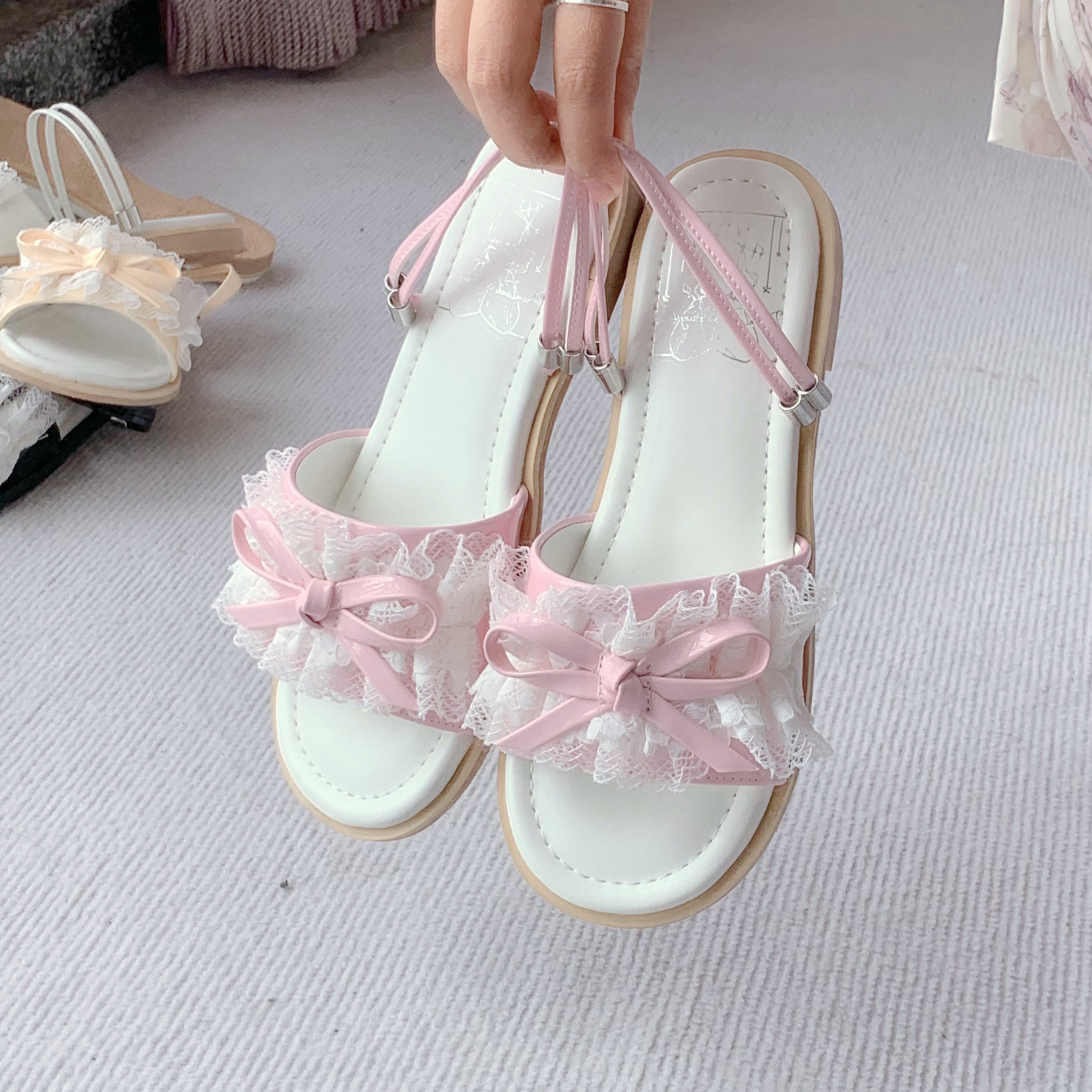 【幻境童话】沙滩派对lo鞋夏季凉鞋2025款可爱lolita凉鞋百搭,淘宝优惠券,粉丝福利购,淘宝优惠卷
