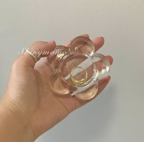 Shinymomo Korean style candle Jewelry Cushion Flowers Candle Cushion Glass