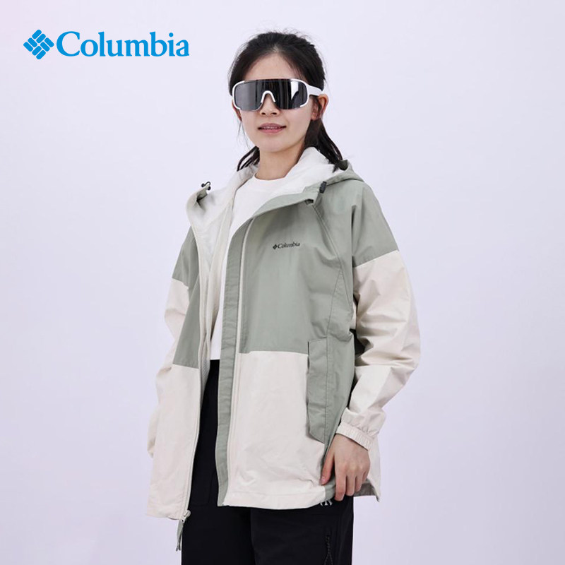 Columbia哥伦比亚户外女25新款休闲撞色拼接连帽夹克外套XR9688,淘宝优惠券,粉丝福利购,淘宝优惠卷