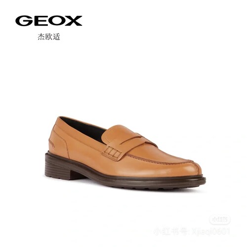 上海专柜撤柜GEOX健乐士杰欧适女鞋乐福鞋牛皮一脚蹬皮鞋D36TGF - 图0
