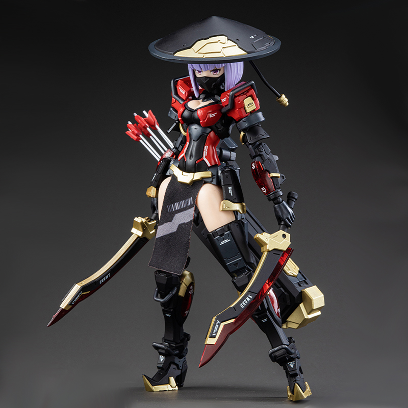 御模道锦衣卫机娘JW021 JW059双素体国产拼装模型可动手办弓箭女_