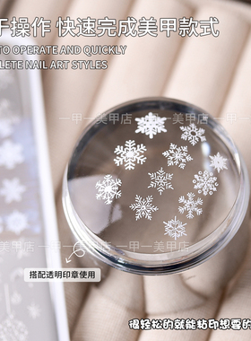 冬季爆款雪花美甲钢板圣诞转印章