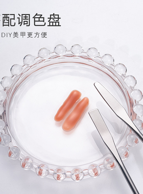 美甲调胶棒不锈钢调色棒工具