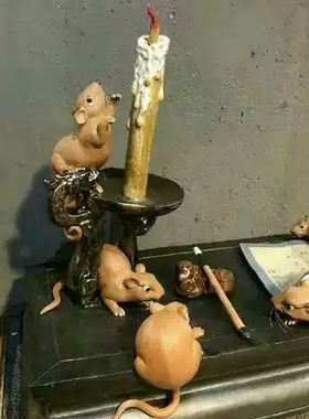 石湾公仔陶瓷冯志伟大师酒柜摆件