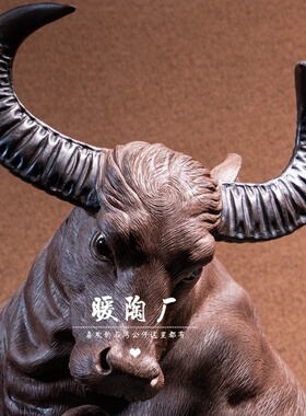 石湾公仔陶瓷冯志伟大师生肖牛